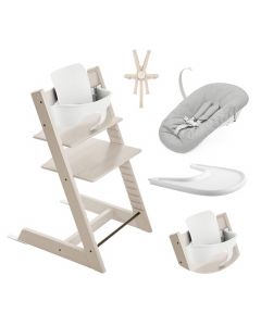 Pack chaise haute Tripp Trapp + Baby Set 2 + Tablette + Harnais 2 + Newborn Set