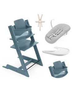 Pack chaise haute Tripp Trapp + Baby Set 2 + Tablette + Harnais 2 + Newborn Set
