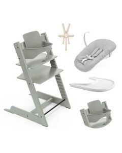 Pack chaise haute Tripp Trapp + Baby Set 2 + Tablette + Harnais 2 + Newborn Set