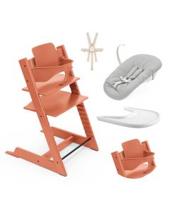 Pack chaise haute Tripp Trapp + Baby Set 2 + Tablette + Harnais 2 + Newborn Set