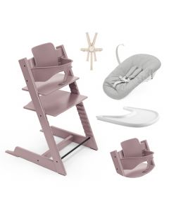 Pack chaise haute Tripp Trapp + Baby Set 2 + Tablette + Harnais 2 + Newborn Set