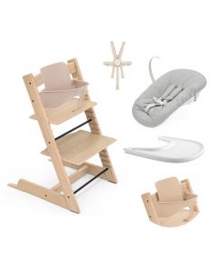 Pack chaise haute Tripp Trapp + Baby Set 2 + Tablette + Harnais 2 + Newborn Set
