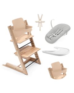 Pack chaise haute Tripp Trapp + Baby Set 2 + Tablette + Harnais 2 + Newborn Set