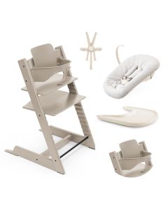 Pack chaise haute Tripp Trapp + Baby Set 2 + Tablette + Harnais 2 + Newborn Set