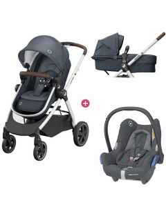 Trio Poussette Zelia 2 Siege Auto Cabriofix De Bebe Confort Maxi Cosi