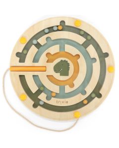 Labyrinthe magnétique rond en bois