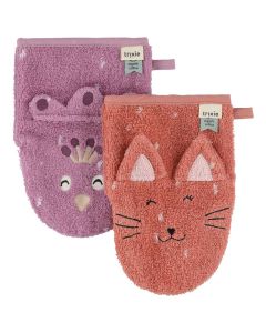 Lot de 2 gants de toilette