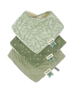 Lot de 3 bavoirs bandana en coton