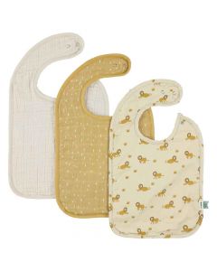 Lot de 3 bavoirs en coton
